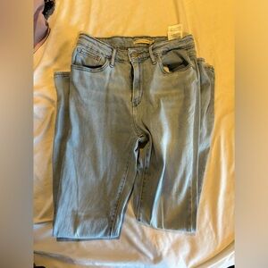 Light Blue Women's Levi Jeans 721 High Rise Skinny